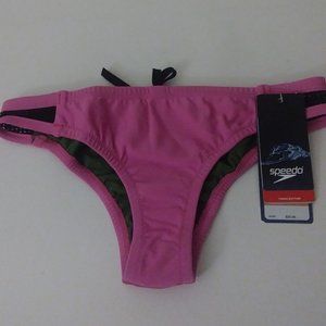Speedo Womens Pink Bikini Bottom Small